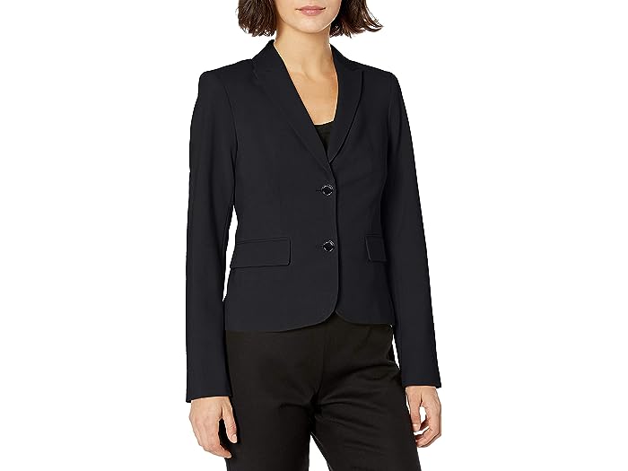 (取寄) カルバンクライン レディース ウィメンズ トゥー ボタン ラックス ブレーザー (プティット、 ス..
