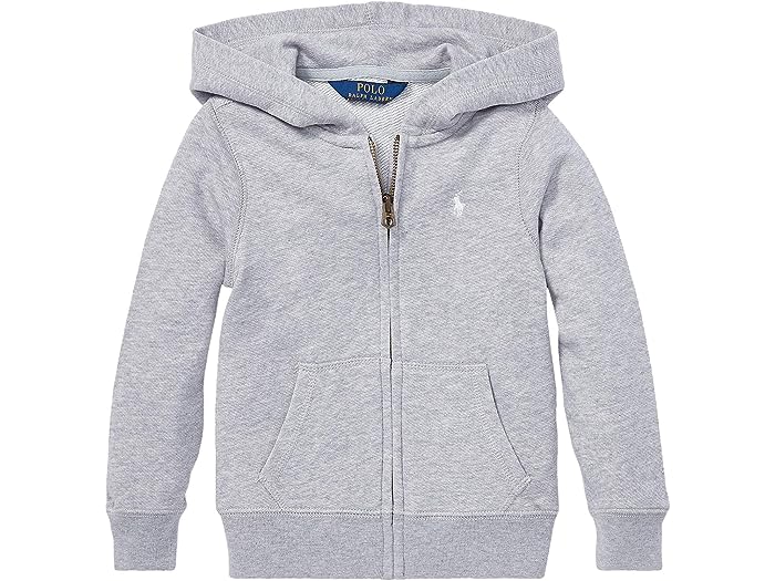 (取寄) ラルフローレン キッズ ガールズ フレンチ テリー パーカー (リトル キッズ) Polo Ralph Lauren Kids girls French Terry Hoodie (Little Kids) Light Grey Heather(4)