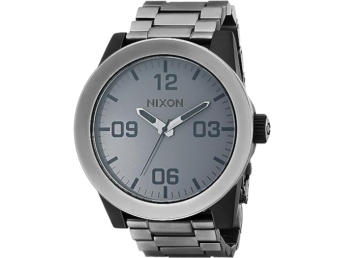 () ˥  ץ Ss Nixon men Nixon Corporal SS Matte Black/Matte Gunmetal