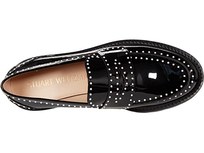 (取寄) スチュアート ワイツマン パーカー リフト ミニ パール ローファー Stuart Weitzman Parker Lift Mini Pearl Loafer Black