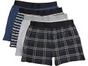 () pNg Y jbg {NT[ 4-pbN PACT men PACT Knit Boxers 4-Pack Striped Plaid