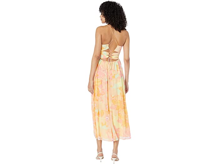 (取寄)カミレースアップバックティアードマキシドレスWAYFCamiLace-UpBackTieredMaxiDressYellowOrchid