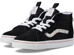 (取寄) バンズ スニーカー キッズ SK8 ハイカット ジップ 大きいサイズ Vans Kids Sk8-Hi Zip Black/Multi