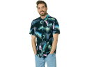 (取寄) クイックシルバー メンズ トロピカル グリッチ ショート スリーブ ウーブン Quiksilver men Quiksilver Tropical Glitch Short Sleeve Woven Black Tropical Glitch