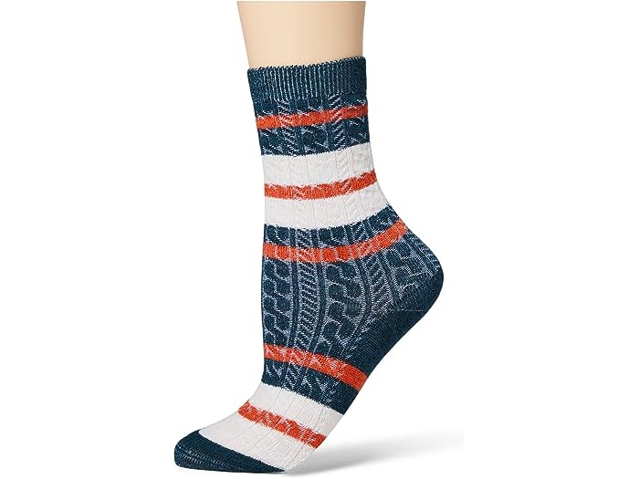 (取寄) スマートウール レディース エブリデイ ストライプド ケーブル クルー ソックス Smartwool women Smartwool Everyday Striped Cable Crew Socks Twilight Blue