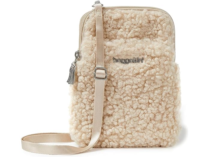 (取寄) バッガリーニ レディース テイク トゥー Rfid ブライアント クロスボディ Baggallini women Baggallini Take Two RFID Bryant Crossbody Light Beige Faux Shearling