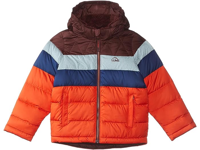 (取寄) エルエルビーン キッズ ビーンズ ダウン ジャケット カラーブロック (リトル キッズ) L.L.Bean kids L.L.Bean Bean's Down Jackets Color-Block (Little Kids) Orange 1