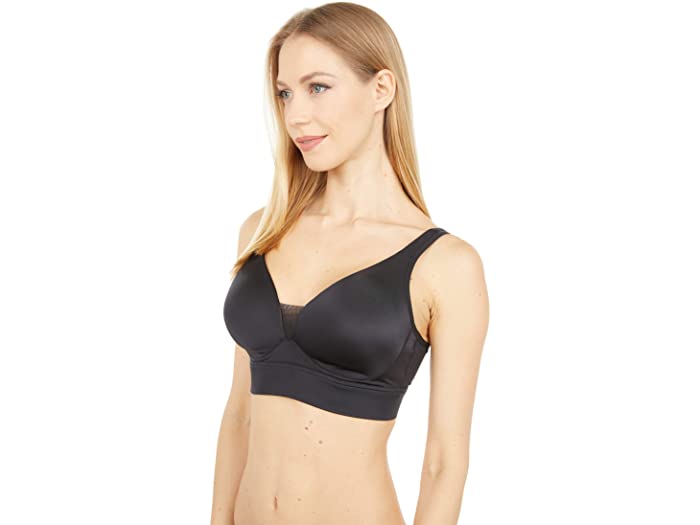 (取寄) ジョッキー レディース フォーエバー フィット Vネック モールデッド カップ ブラ Jockey women Forever Fit V-Neck Molded Cup Wireless Bra Black