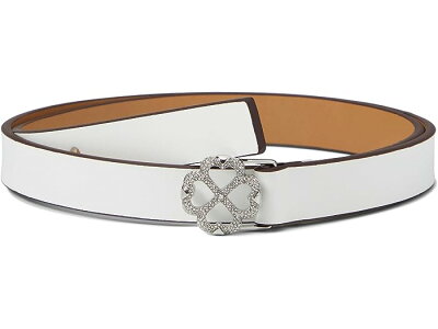 (取寄) ケイトスペード レディース 20 ウム パヴェ スペード フラワー プラーク ベルト Kate Spade New York women Kate Spade New York 20 mm Pave Spade Flower Plaque Belt Cream
