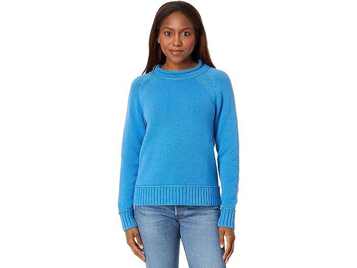 (取寄) エルエルビーン レディース シグニチャー オリジナル コットン ロールネック セーター L.L.Bean women L.L.Bean Signature Original Cotton Rollneck Sweater Light Ocean