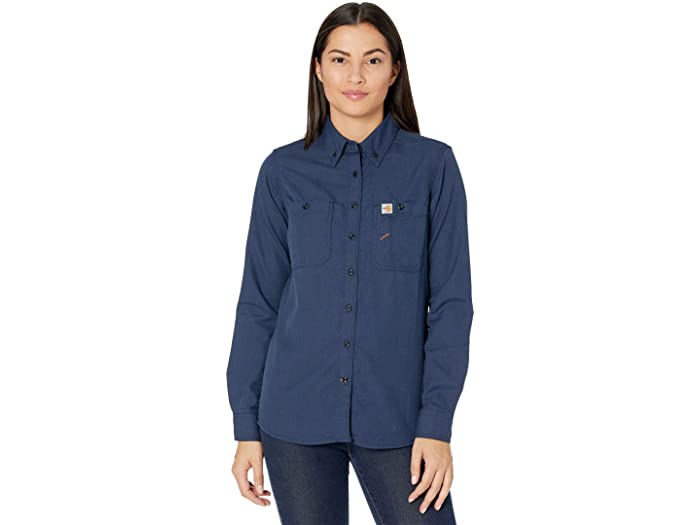() J[n[g fB[X t[WX^g tH[X bNXh-tBbg tBbg O X[u Vc Carhartt women Carhartt Flame-Resistant Force Relaxed Fit Long Sleeve Shirt Navy