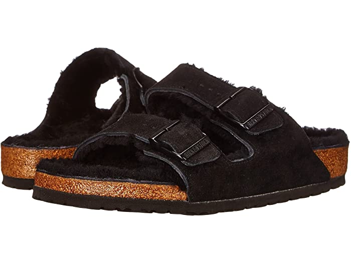 (取寄) ビルケンシュトック アリゾナ シアリング Birkenstock Arizona Shearling Black/Black Suede