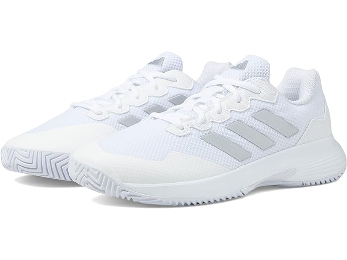 (取寄) アディダス レディース ゲームイコート 2 w adidas women GameCourt 2 W White/Silver Metallic