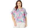 () [ sbc@[ fB[X _[ gbv Lilly Pulitzer women Lilly Pulitzer Darlah Top Porto Blue Youve Been Spotted