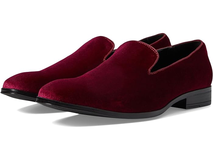 () XeCV[ A_X Y xA Xbv-I Stacy Adams men Stacy Adams Savian Velour Slip-On Cranberry