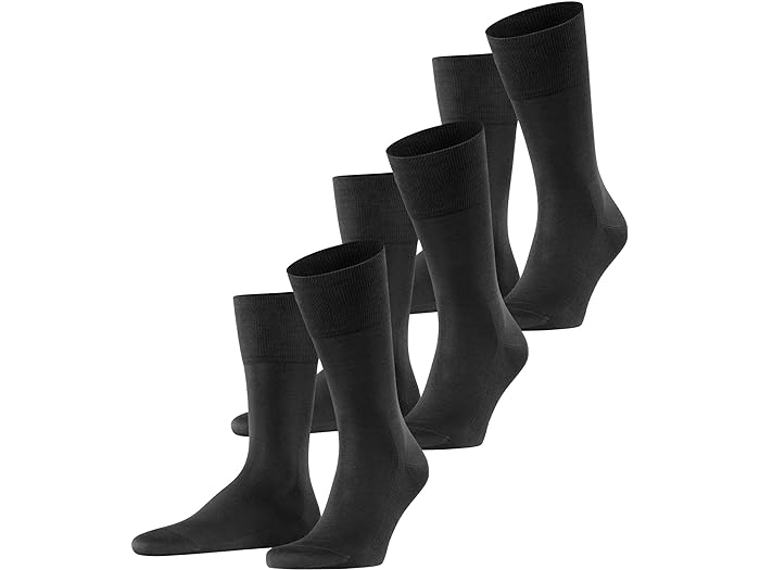 (取寄) ファルケ ラン 3-パック ミッド-カーフ ソックス Falke Falke Run 3-Pack Mid-Calf Socks Black