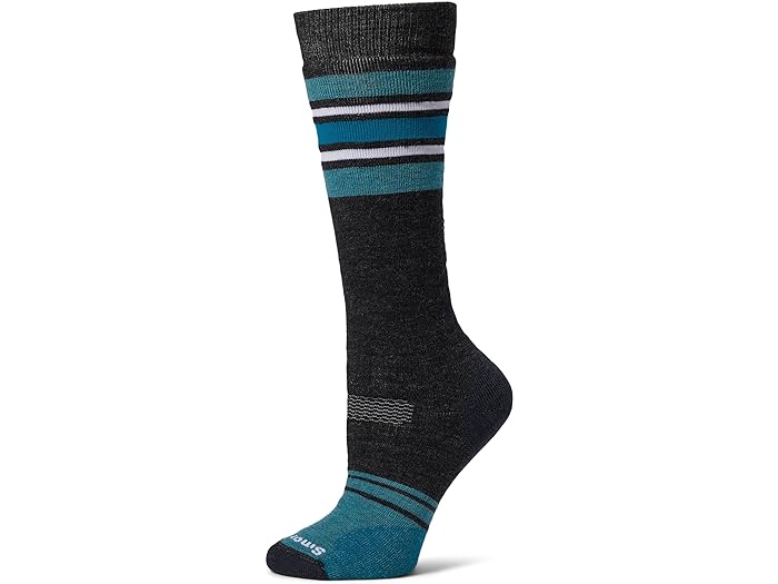 () X}[gE[ fB[X Xm[{[h t NbV `[u XgCv I[o[ U J[t Smartwool women Smartwool Snowboard Full Cushion Tube Stripe Over the Calf Charcoal