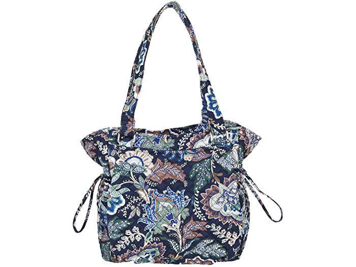 (取寄) ヴェラ ブラッドリー レディース コットン グレンナ サッチェル パース Vera Bradley women Cotton Glenna Satchel Purse Java Navy Camo