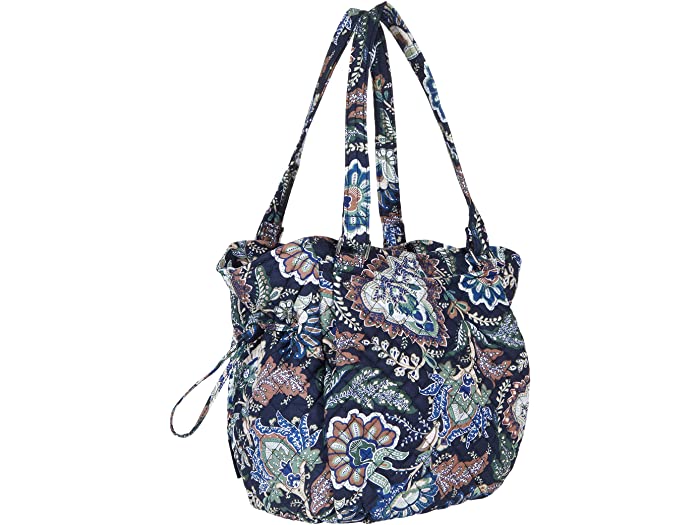 (取寄) ヴェラ ブラッドリー レディース コットン グレンナ サッチェル パース Vera Bradley women Cotton Glenna Satchel Purse Java Navy Camo