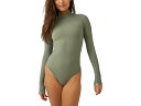 (取寄) フリーピープル レディース Xyz リサイクル タートルネック ボディスーツ Free People women Free People Xyz Recycled Turtleneck Bodysuit Army