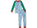 (取寄) ハットレイ キッズ ボーイズ クリスマス モーニング コットン ラグラン パジャマ セット (トドラー/リトル キッズ/ビッグ キッズ) Hatley Kids boys Hatley Kids Christmas Morning Cotton Raglan Pajama Set (Toddler/Little Kids/Big Kids) Blue