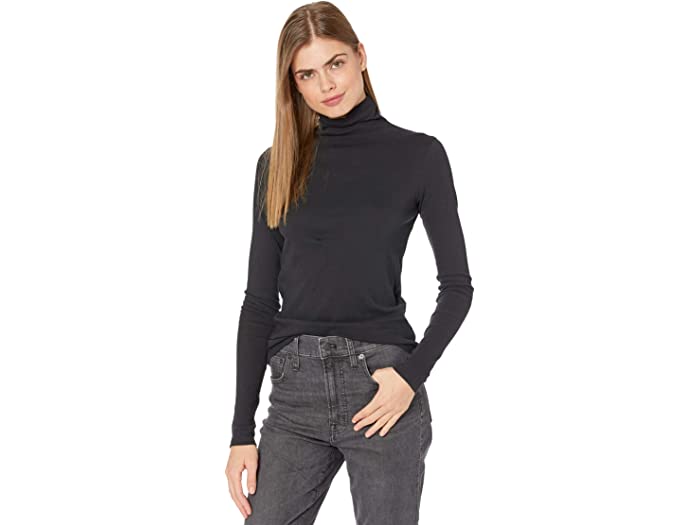 (取寄) ヴィンス エッセンシャル ロング スリーブ タートルネック Vince Essential Long Sleeve Turtleneck Black