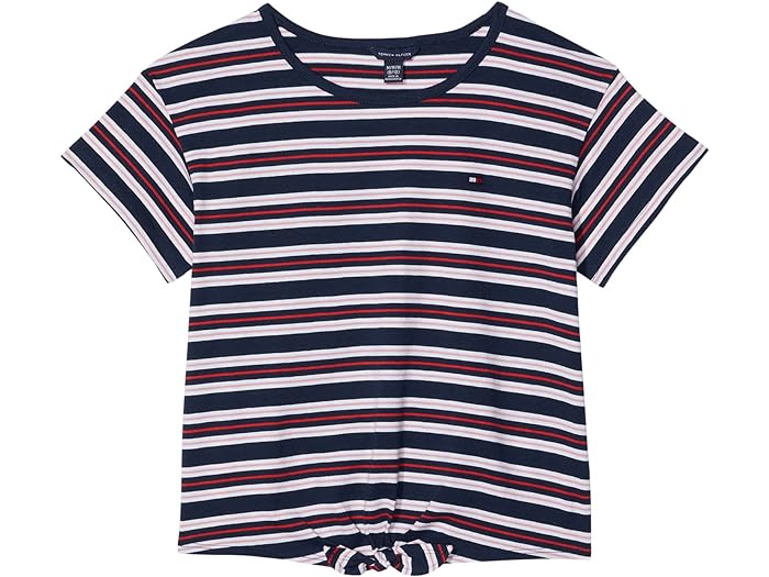 () ȥߡҥե å 륺 ȥߡ ȥ饤  ե T Tommy Hilfiger Kids girls Tommy Hilfiger Kids Tommy Stripe Tie Front Tee (Big Kids) Navy Blazer