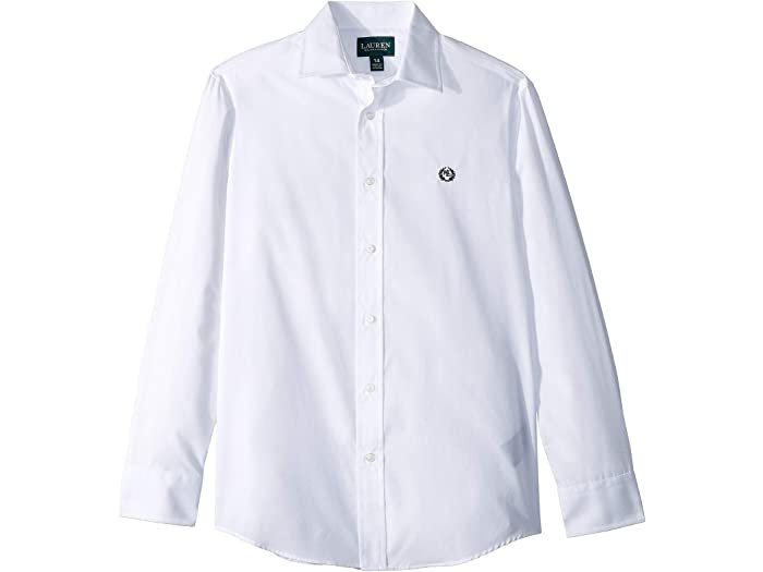 (取寄) ローレン ラルフ ローレン キッズ ボーイズ クラシック スプレッド カラー ドレス シャツ (ビッグ キッズ) LAUREN Ralph Lauren Kids boys Classic Spread Collar Dress Shirt (Big Kids) White