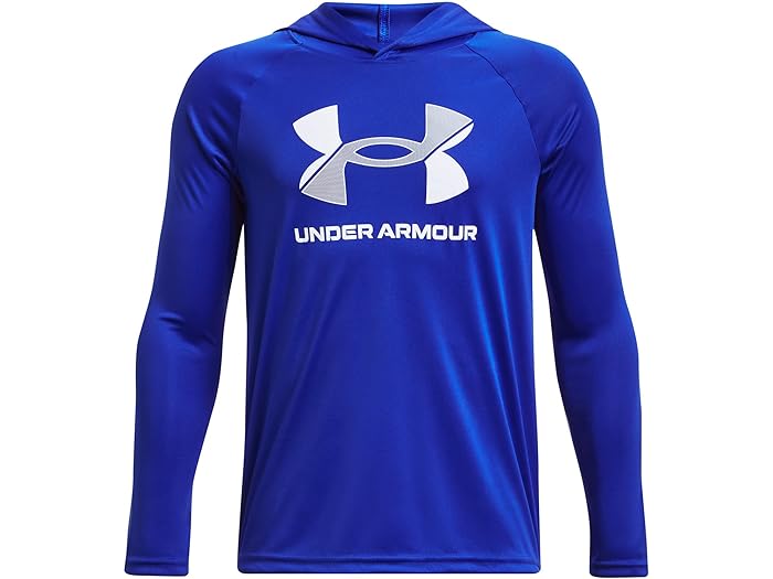 (取寄) アンダーアーマー キッズ ボーイズ テック ビッグ ロゴ パーカー Under Armour Kids boys Tech Big Logo Hoodie (Big Kids) Team Royal/White