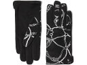 (取寄) ローレン ラルフローレン レディース プリンテッド スエード ベルティング グローブ LAUREN Ralph Lauren women LAUREN Ralph Lauren Printed Suede Belting Glove Black