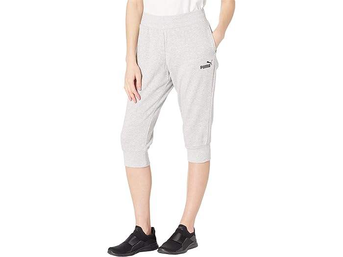 () v[} fB[X GbZV Jv XEFbgpc PUMA women PUMA Essentials Capri Sweatpants Light Gray Heather