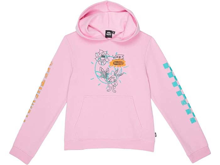 (取寄) バンズ キッズ ガールズ バンズ X クレヨラ ブーディ (ビッグ キッズ) Vans Kids girls Vans Kids Vans x Crayola Hoodie (Big Kids) (Crayola) Begonia Pink