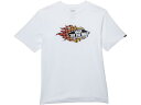 (取寄) バンズ キッズ ボーイズ バンズ フレイム ショート スリーブ (ビッグ キッズ) Vans Kids boys Vans Kids Vans Flame Short Sleeve (Big Kids) White