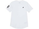 (取寄) アディダス キッズ キッズ クラブ テニス 3ストライプ ティー (リトル キッズ/ビッグ キッズ) adidas Kids kids adidas Kids Club Tennis 3-Stripes Tee (Little Kids/Big Kids) White