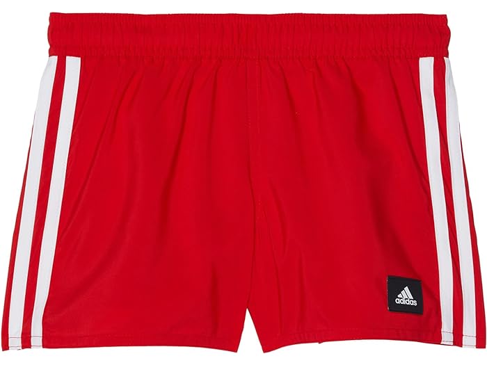 () AfB_X LbY LbY 3XgCv XC V[c (g LbY/rbO LbY) adidas Kids kids adidas Kids 3-Stripes Swim Shorts (Little Kids/Big Kids) Better Scarlet/White