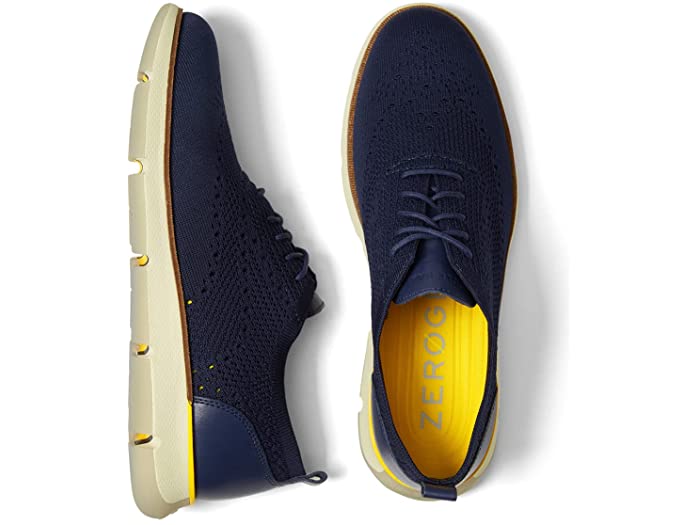 (取寄)コールハーンゼログランドステッチライトオックスフォードColeHaan4.ZerograndStitchliteOxfordMarineBlueKnit/VibrantOrange
