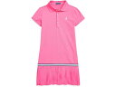 (取寄) ラルフローレン キッズ ガールズ プリーツ ストレッチ メッシュ ポロ ドレス (ビッグ キッズ) Polo Ralph Lauren Kids girls Polo Ralph Lauren Kids Pleated Stretch Mesh Polo Dress (Big Kids) Desert Pink