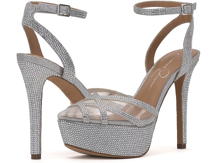 ()  ץ ǥ 륢 Jessica Simpson women Jessica Simpson Oluina Silver/Clear