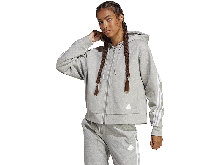 () AfB_X fB[X t[`[ ACRY 3XgCv t Wbv p[J[ adidas women adidas Future Icons 3-Stripes Full Zip Hoodie Medium Grey Heather 1