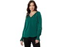 (取寄) ヴィンスカムート レディース エンブロイダー V-ネック ロング スリーブ ブラウザ Vince Camuto women Vince Camuto Embroidered V-Neck Long Sleeve Blouse Deep Forest