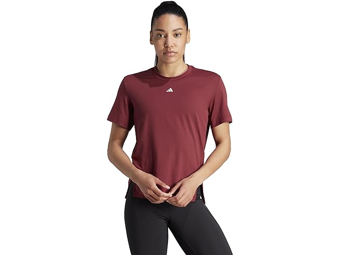 () AfB_X fB[X o[T^C T-Vc adidas women adidas Versatile T-Shirt Shadow Red/White