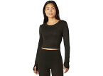 (取寄) ビヨンドヨガ レディース フェザーウェイト サンライズ クロップド プルオーバー Beyond Yoga women Beyond Yoga Featherweight Sunrise Cropped Pullover Darkest Night