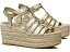 () ȥ꡼С ǥ եå㡼ޥ ѥɥ꡼ å 75  Tory Burch women Tory Burch Fisherman Espadrille Wedge 75 mm Spark Gold