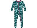 (取寄) キッキー パンツ キッズ ボーイズ プリント フッティー ウィズ 2ウェイ ジッパー (インファント) Kickee Pants Kids boys Kickee Pants Kids Print Footie with Two-Way Zipper (Infant) Cedar Santa Dogs