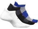(取寄) フィーチャーズ ハイ パフォーマンス マックス クッション ノー ショー タブ 3-ペア パック Feetures High Performance Max Cushion No Show Tab 3-Pair Pack Boost Blue/Black/White