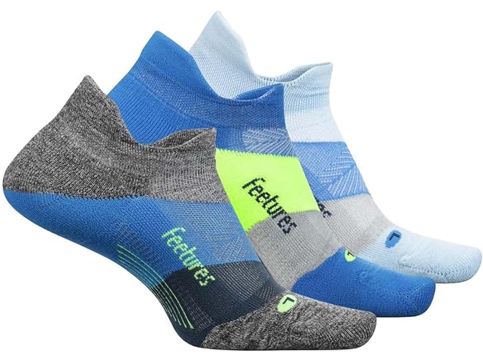 () ե㡼 ꡼ 饤 å Ρ 硼  3-ڥ ѥå Feetures Feetures Elite Light Cushion No Show Tab 3-Pair Pack Big Sky Blue/Boulder Blue/Gravity Gray