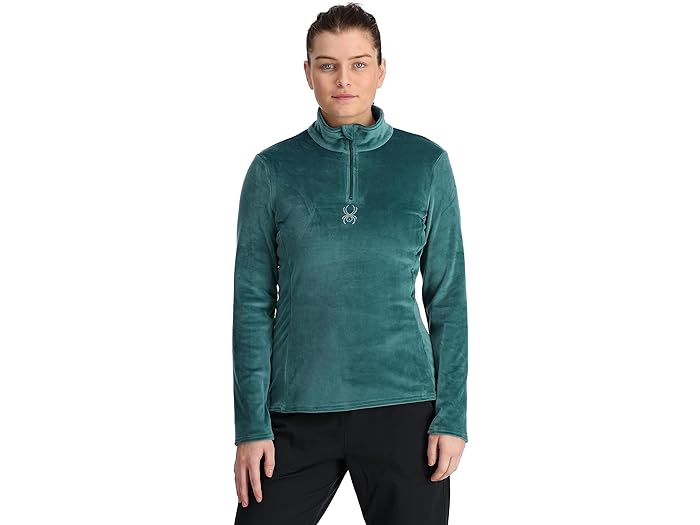 () XpC_[ fB[X V}[ oO 1/2 Wbv Spyder women Spyder Shimmer Bug 1/2 Zip Cypress Green