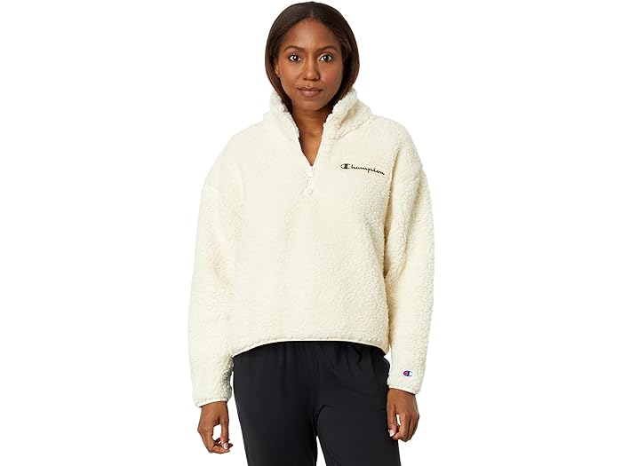 () `sI fB[X VFp 1/4 Wbv Champion women Champion Sherpa 1/4 Zip Natural