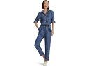 (取寄) ローレン ラルフローレン レディース ベルテッド デニム ジャンプスーツ LAUREN Ralph Lauren women LAUREN Ralph Lauren Belted Denim Jumpsuit City Blue Wash