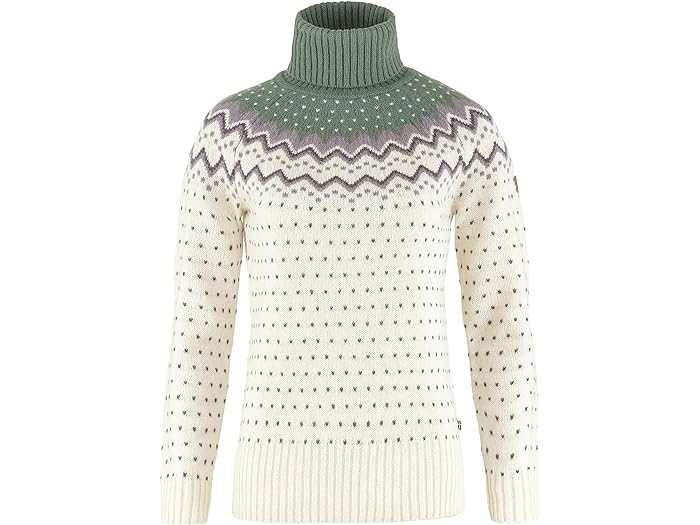 () tF[[x fB[X jbg [[ lbN Fjllrven women Fjallraven Ovik Knit Roller Neck Chalk White/Patina Green